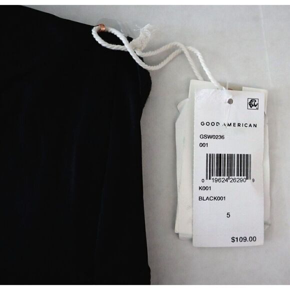 Good American GSW0236 Sz 5/2XL Black Bali Cutout 1-Shoulder 1-Pc Swimsuit - Picture 3 of 4